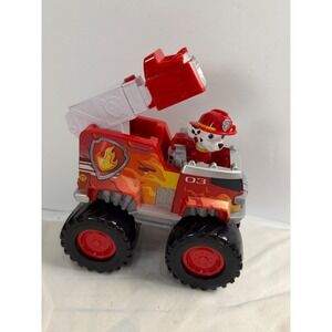 Paw Patrol Dino Rescue Marshall Monster Truck Fire Engine Toy Vehicle Figure